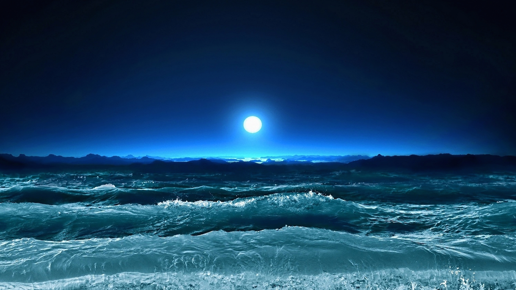 ocean waves moonlight 1650x928